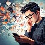 2026 台灣青年碎片化理財實踐：男子在都市夜晚專注操作智慧手機，透過演算法優化資產配置，建立抗通膨心理防禦邊界。